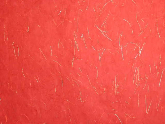 Red Gold Thread Tissue Paper - Pack of 10