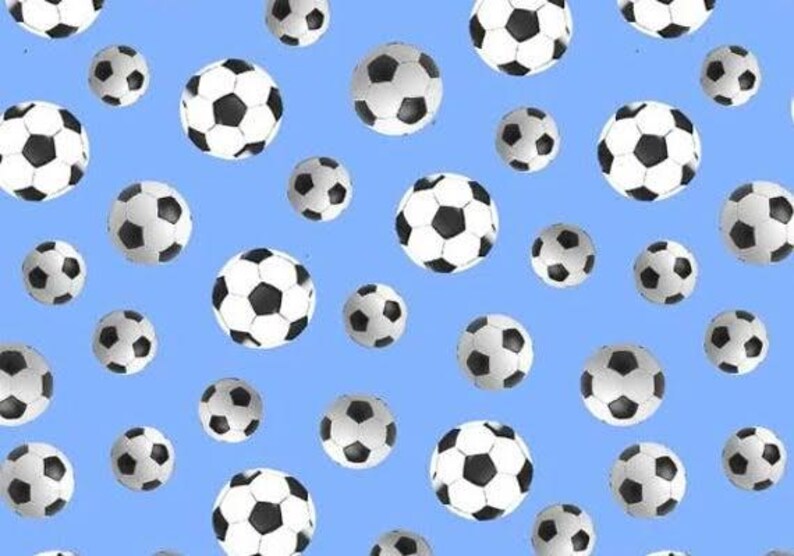 Soccer Balls on Light Blue World Cup