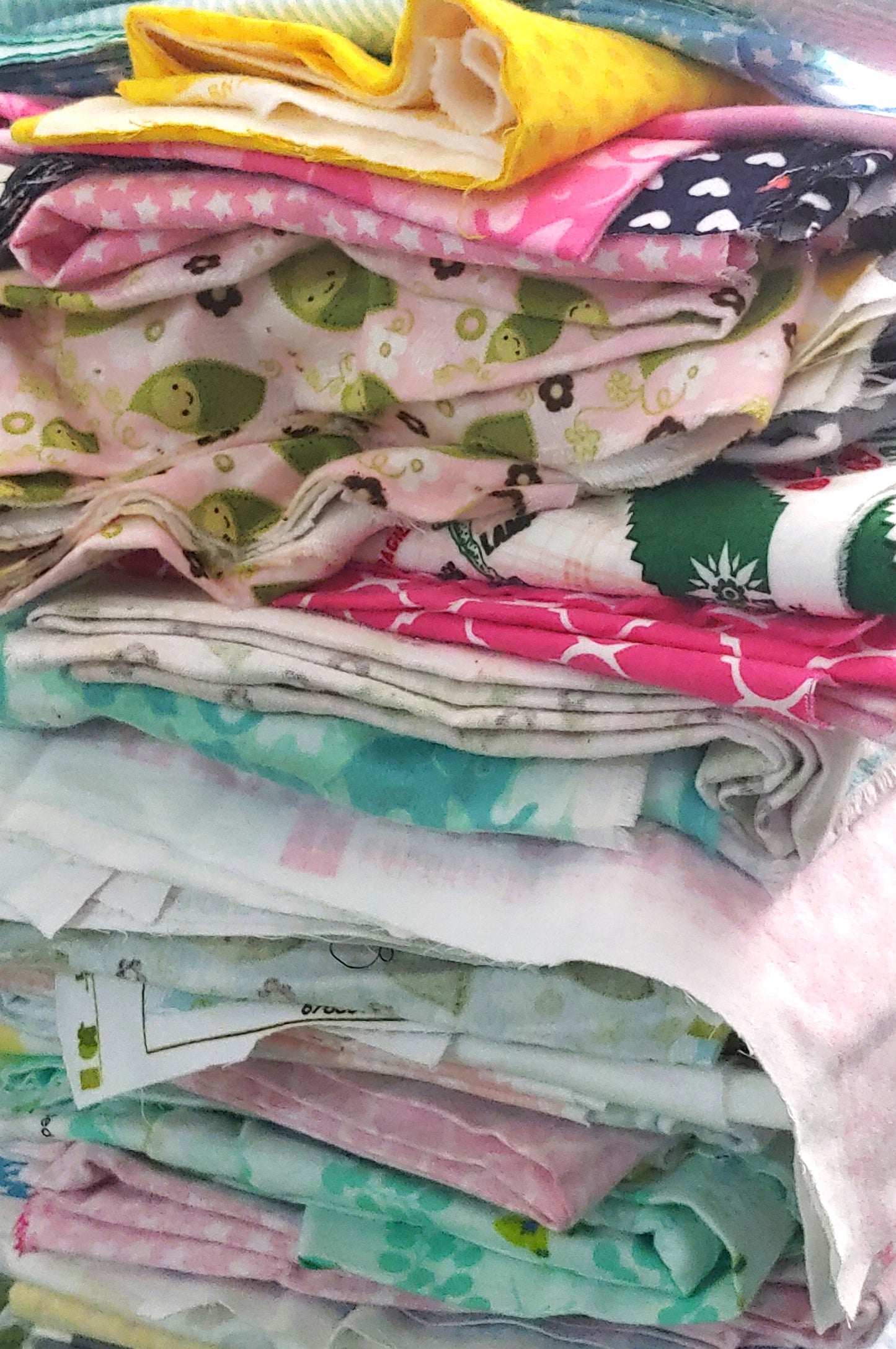 One Pound (1/2kg) of FLANNEL Fabric Scraps