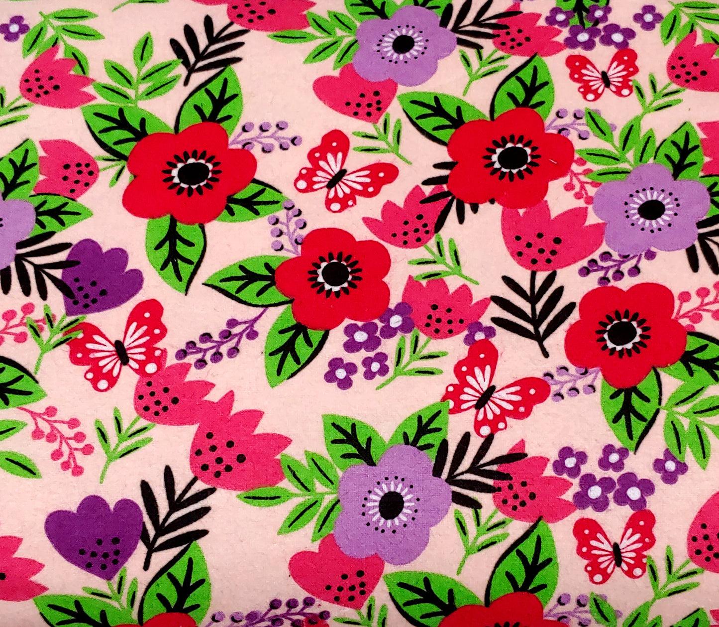 Playful Floral on Pink ♥ Flannel