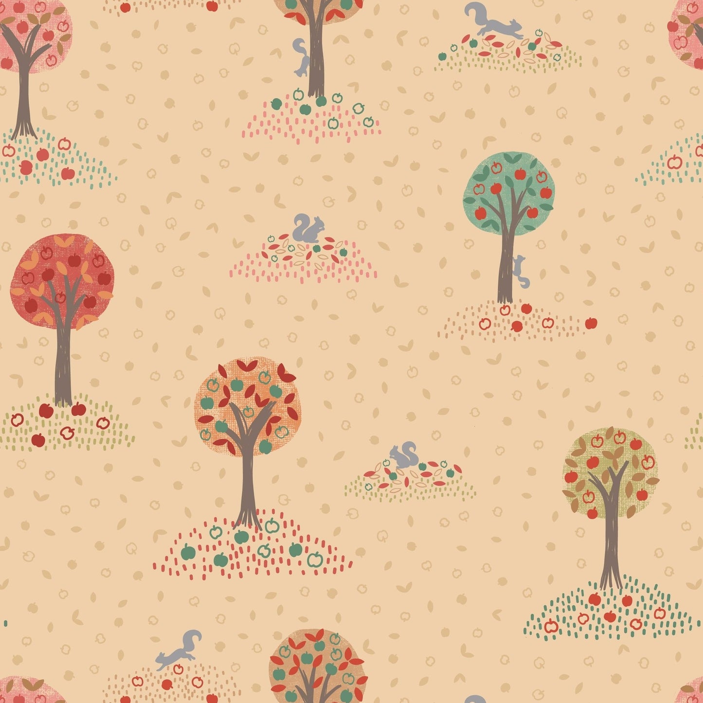 Country Field Trees on Peach