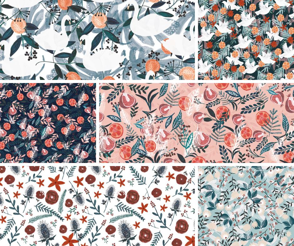 Floral Toss on White