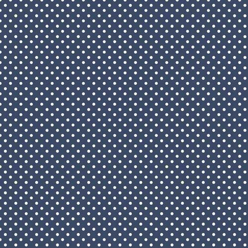 Polka Dots on Navy