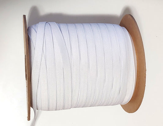 10mm (3/8") wide woven elastic white (10 YDS) for general crafting