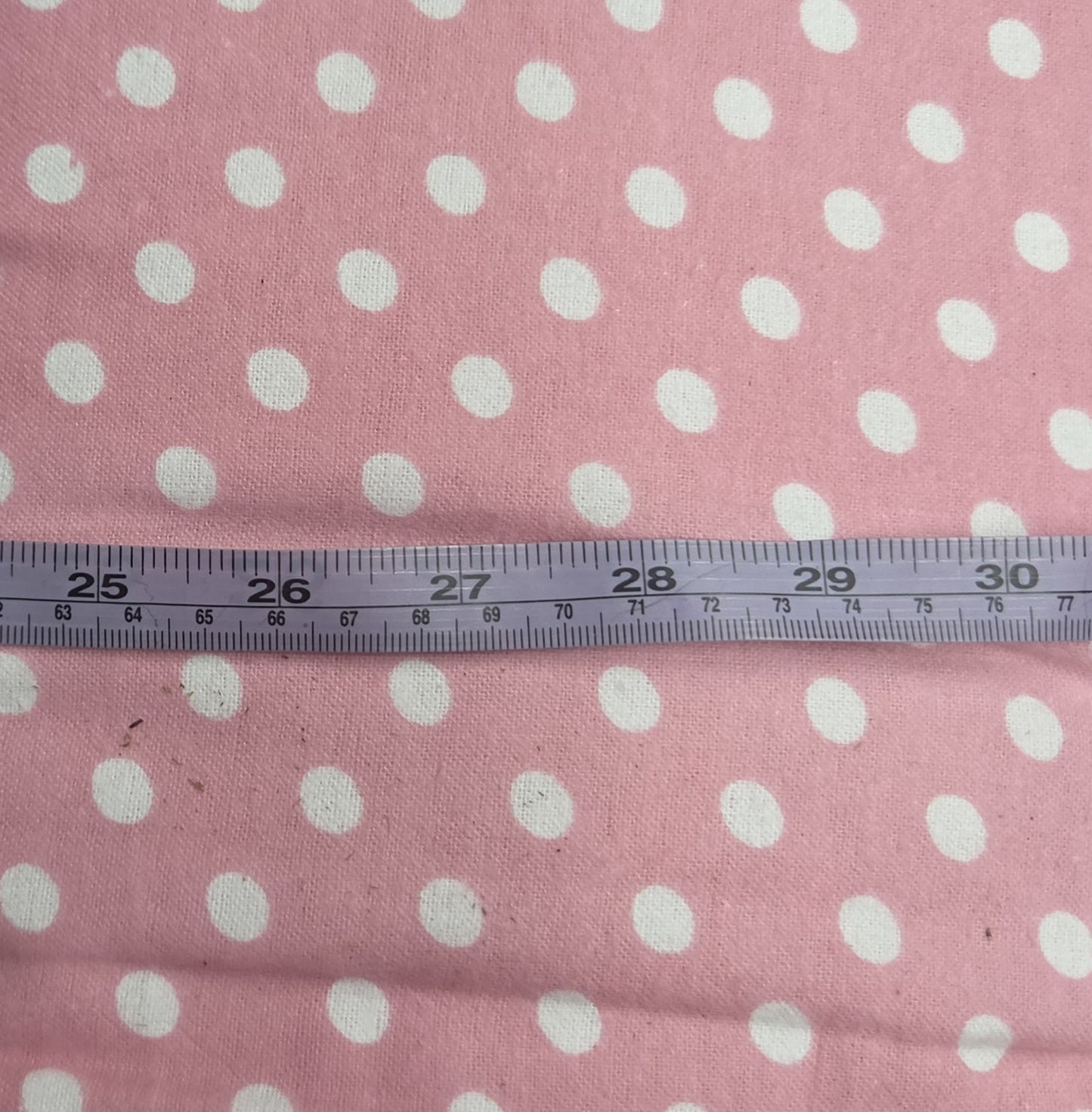 Large White Polka Dots on Pink ♥ Flannel