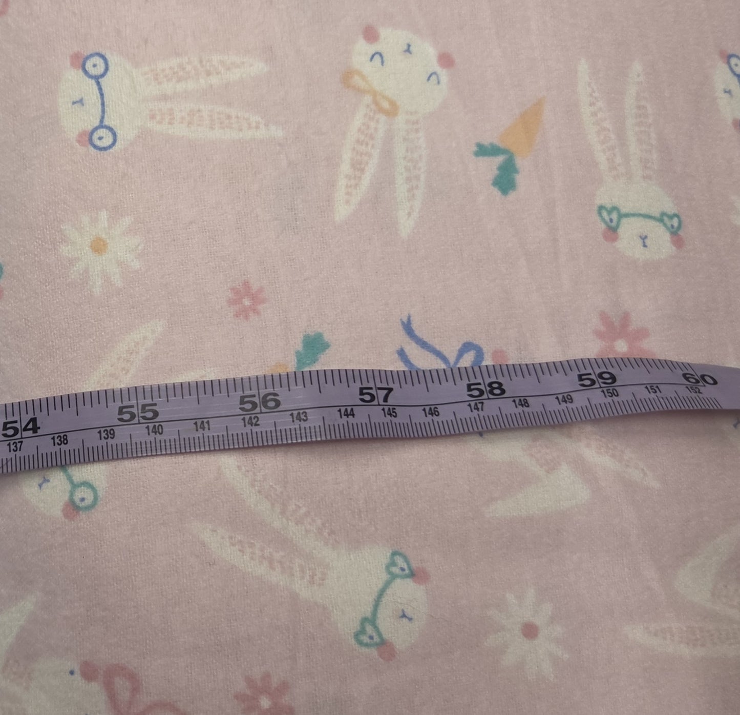 Easter Bunnies & Carrot Toss on Pink ♥ Flannel