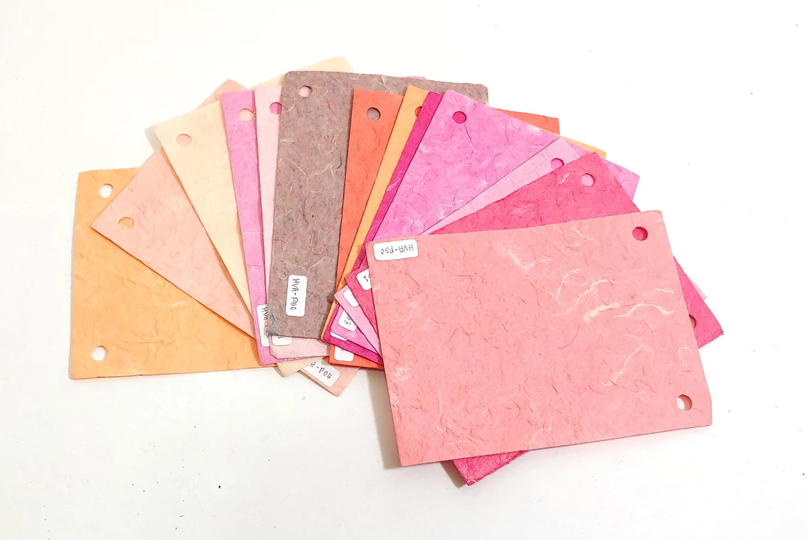 Handmade Paper Swatch Booklet - 50 Sheets