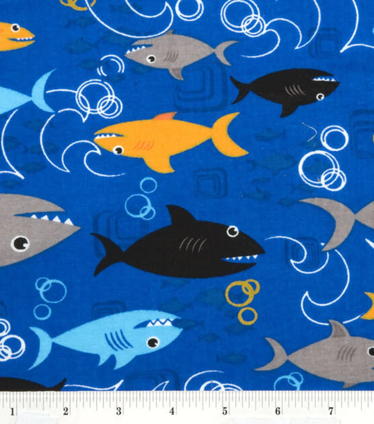 Sharks on Blue