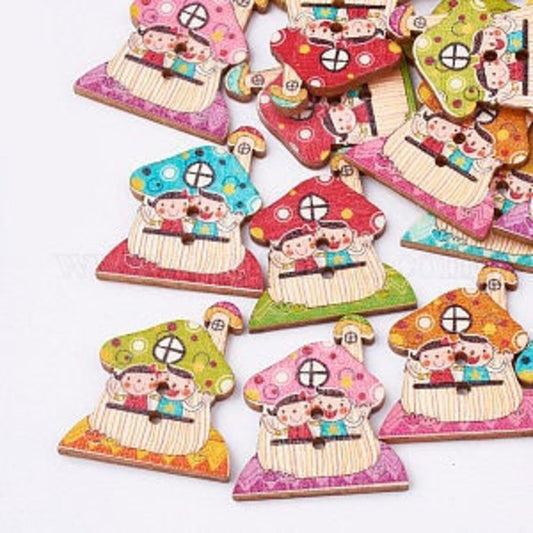 Toadstool Houses - Set of 6