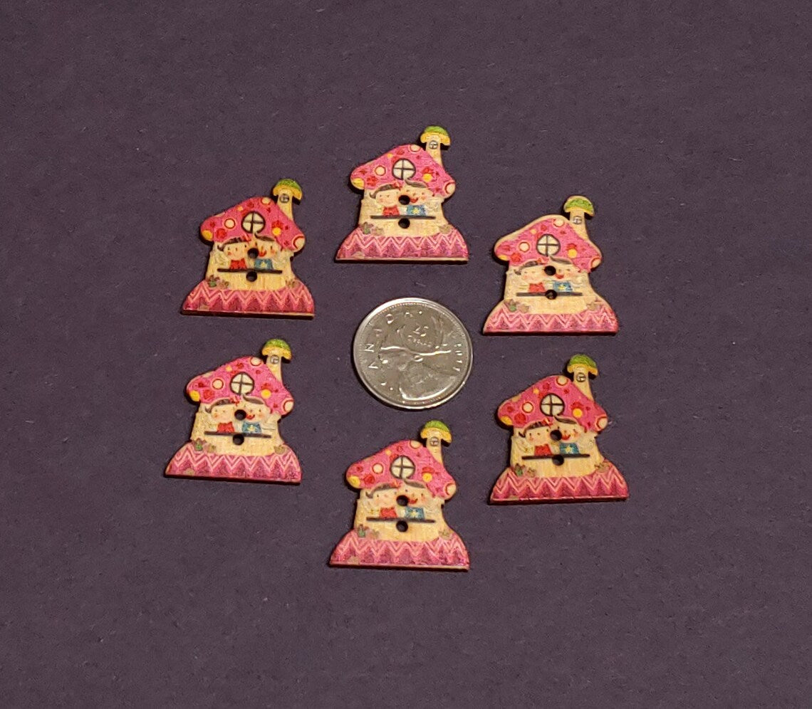 Toadstool Houses - Set of 6