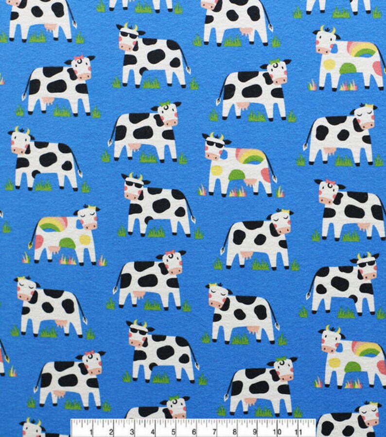 Blue Cool Cows ♥ Flannel