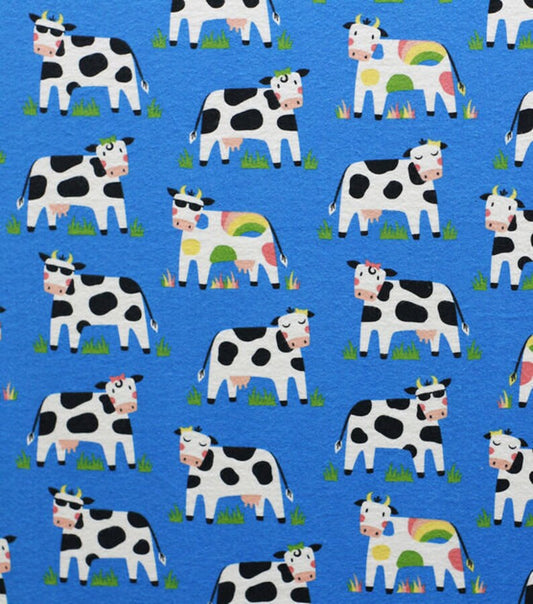 Blue Cool Cows ♥ Flannel