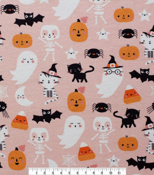 Halloween Icons on Pink ♥ Flannel