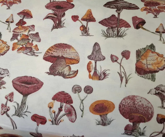 Large Scale Fungi Mushroom Print ♥ Flannel