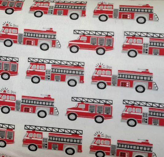Fire Trucks Large Scale ♥ Flannel