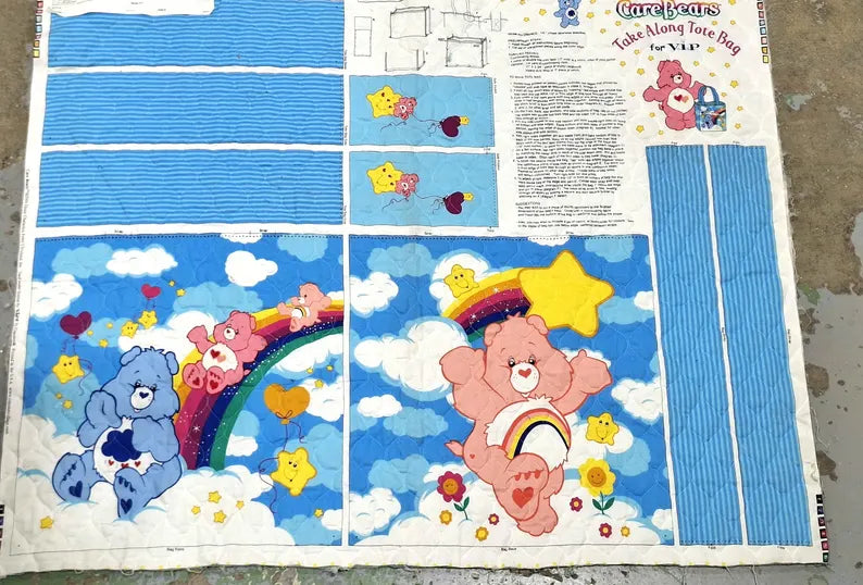 VINTAGE DIY Care Bears Tote Bag Pattern 2004 by Cranston - Made in the USA - Sold by the piece