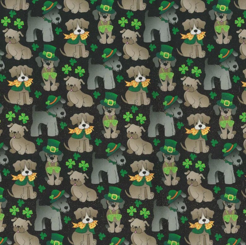 Spring Holiday Glitter St. Patty's Dogs