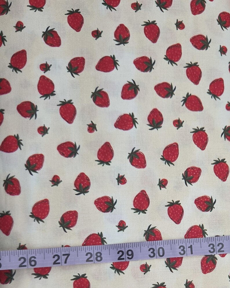 Tossed Strawberries on White