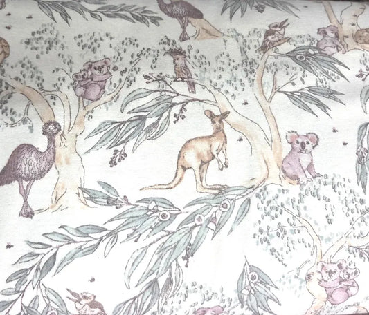 Sleepy Koala Nursery on White ♥ Flannel