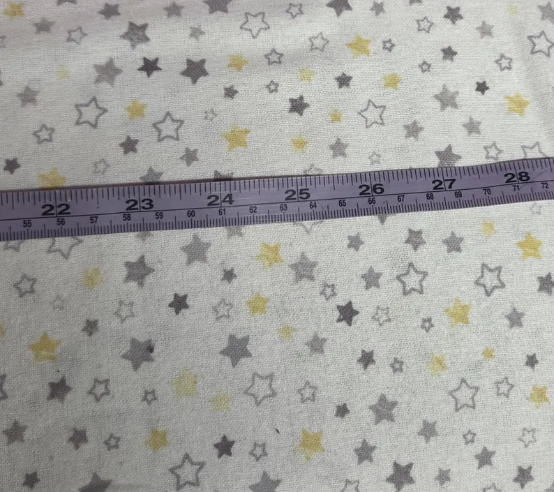 Nursery Stars on White ♥ Flannel