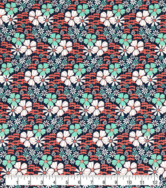 Linear Floral Navy ♥ Flannel