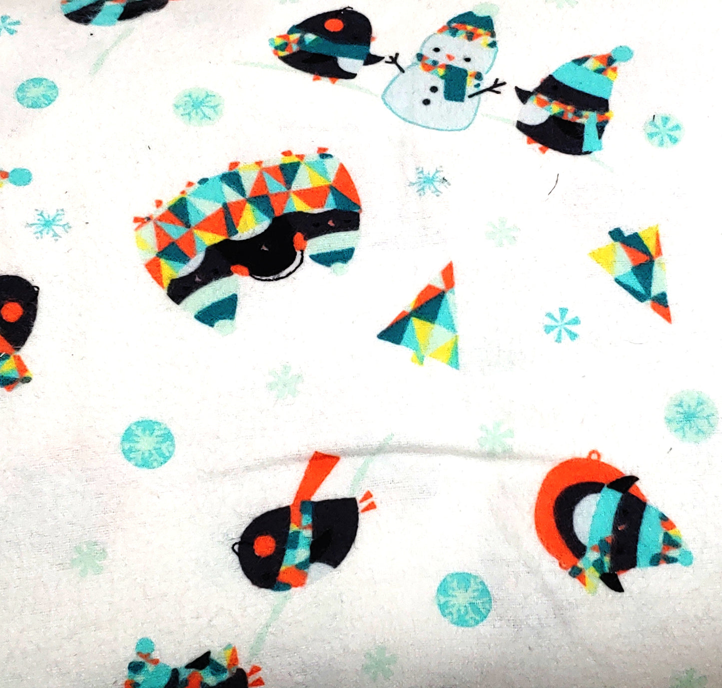 Penguins Playing in Snow ♥ Flannel