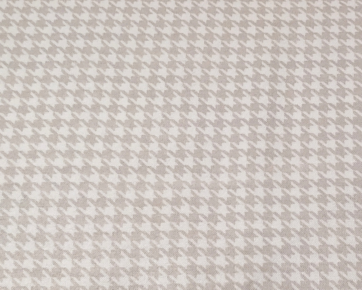 Houndstooth on Taupe ♥ Bamboo Flannel