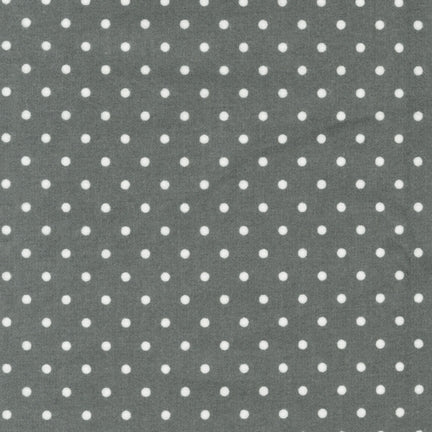 White Dots on Gray ♥ Flannel