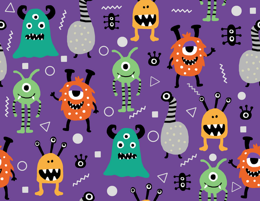 Doodle Monsters in Purple